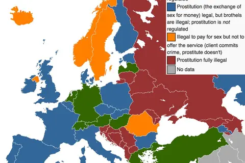 Map: Prostitution laws across Europe
