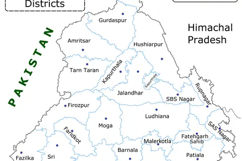 Map: Punjab District Map