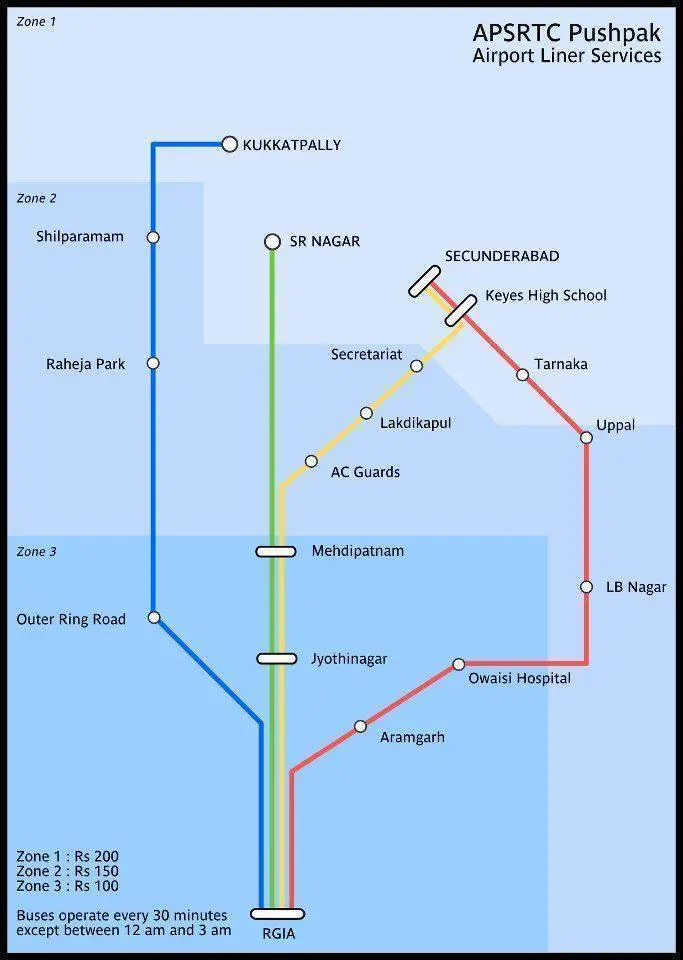 Map: Pushpak Bus Routes Map