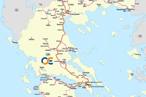 Map: Railway Map of Greece
