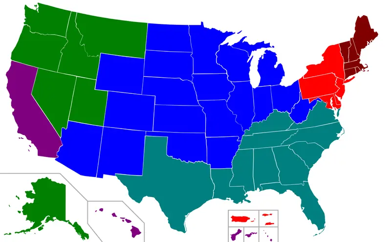 Map: U.S. Regional Accreditation Map