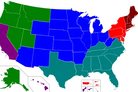 Map: U.S. Regional Accreditation Map