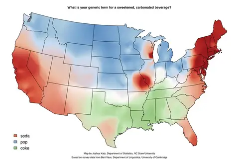 Map: Regional names for soft drinks in the US [1651×1125]