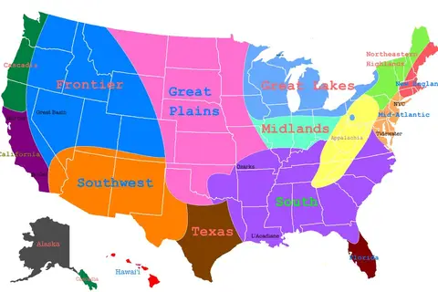 Map: Regions of the United States