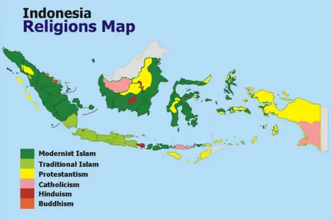 Map: Religious Map of Indonesia