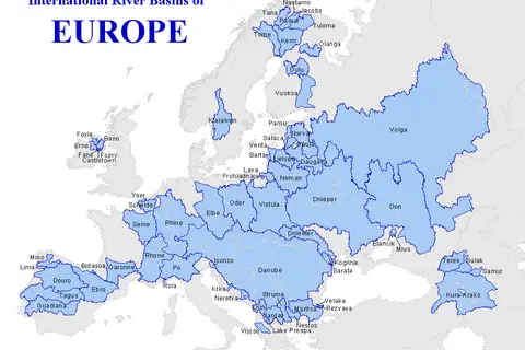 Map: River Basins of Europe