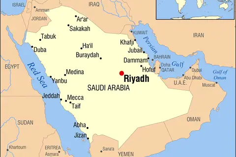 Map: Riyadh Saudi Arabia Locator Map