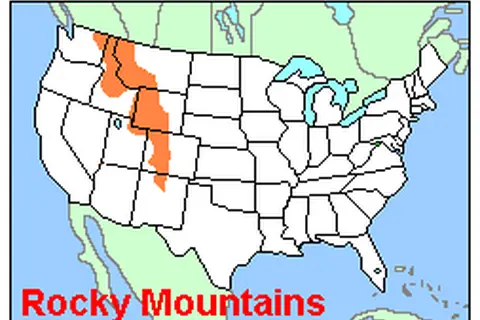 Map: Rocky Mountains Usa Map