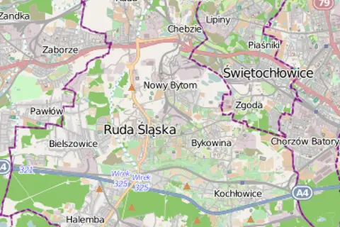 Map: Ruda Lska Location Map
