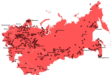 Map: Russian Gulag System c. 1950