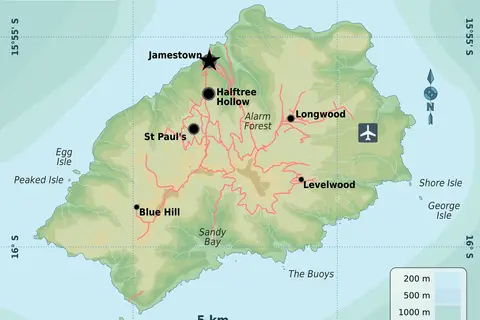 Map: Saint Helena Regions Map