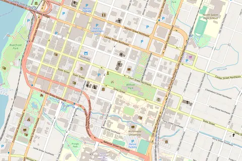 Map: Salem Oregon Downtown Openstreet Map