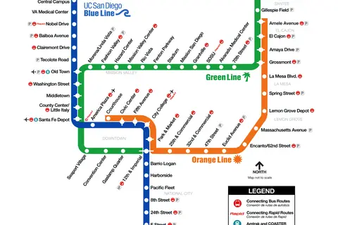 Map: San Diego Trolley System Map