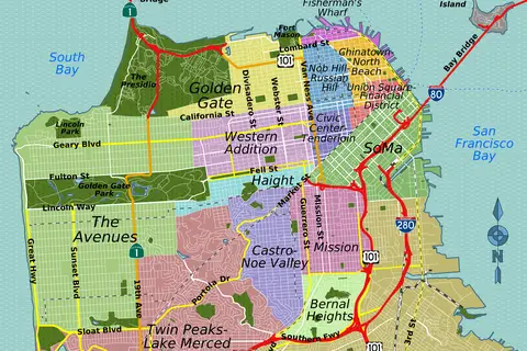 Map: San Francisco Districts Map