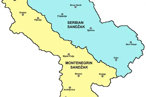 Map: Sandzak Region Map