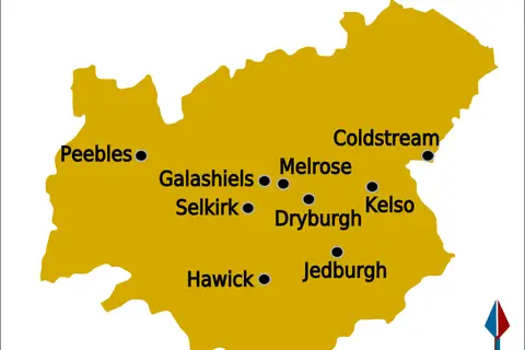 Map: Scottish Borders Map
