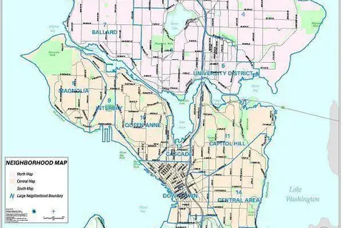 Map: Seattle City Map from City Clerks Atlas