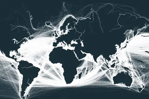 Map: Shipping Routes of the World
