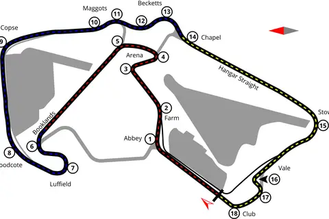 Map: Silverstone Circuit Vector Map