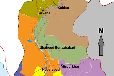 Map: Sindhdivisions Map