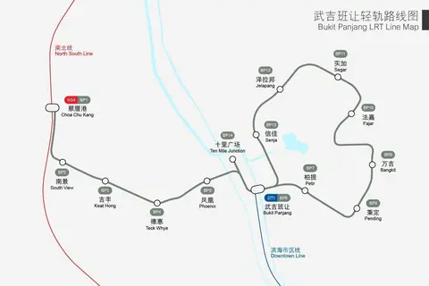 Map: Singapore Bukit Panjang Lrt Line Map