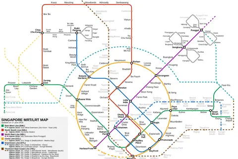 Map: Singapore Mrt Lrt System Map