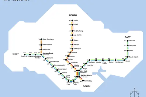 Map: Singapore Old MRT Map