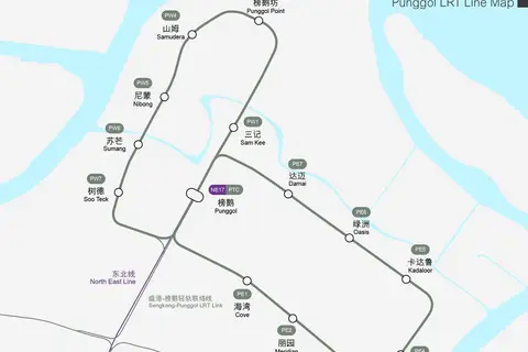Map: Singapore Punggol Lrt Line Map