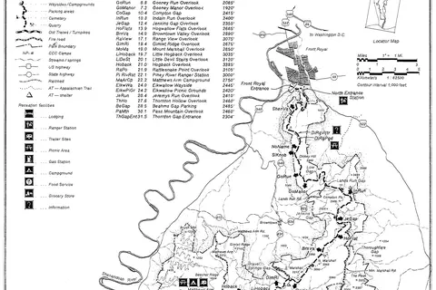 Map: Skyline Drive Map 1 North District