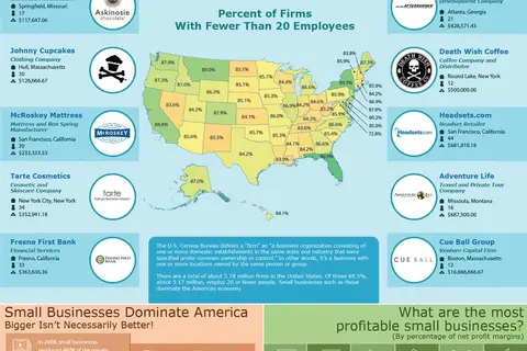 Map: Small Businesses Stand Tall: Small Staff, Big Profits