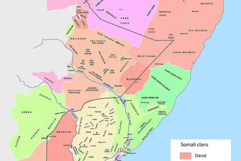 Map: Somali Clan Map 1