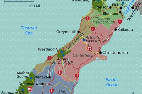 Map: South Island Map