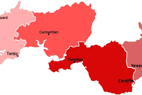 Map: South Wales Map