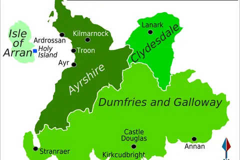 Map: South West Scotland Map