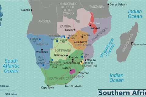Map: Southern Africa New Map