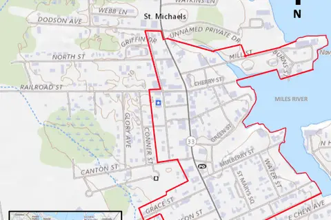 Map: St Michaels Historic District Map 2014