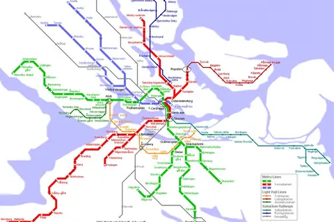 Map: Stockholm Metro & Light rail Transit Map