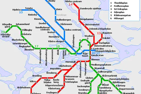Map: Stockholm Metro Map