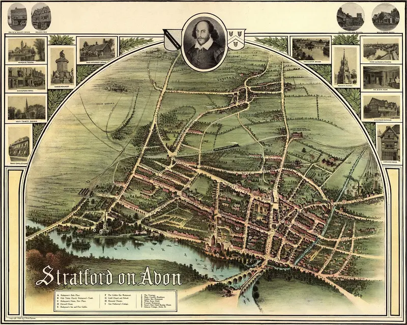Map: Stratford on Avon Historic Map 1902