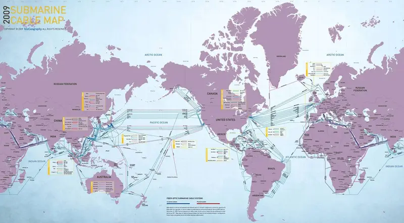 Map: Submarine cable map