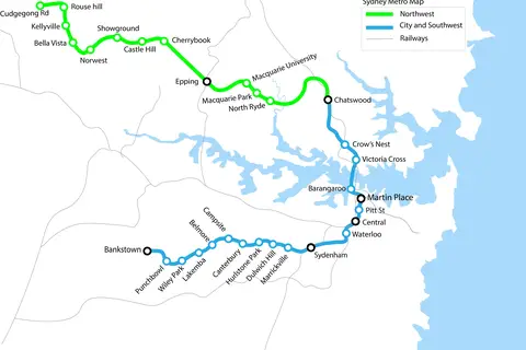 Map: Sydney Metro Map
