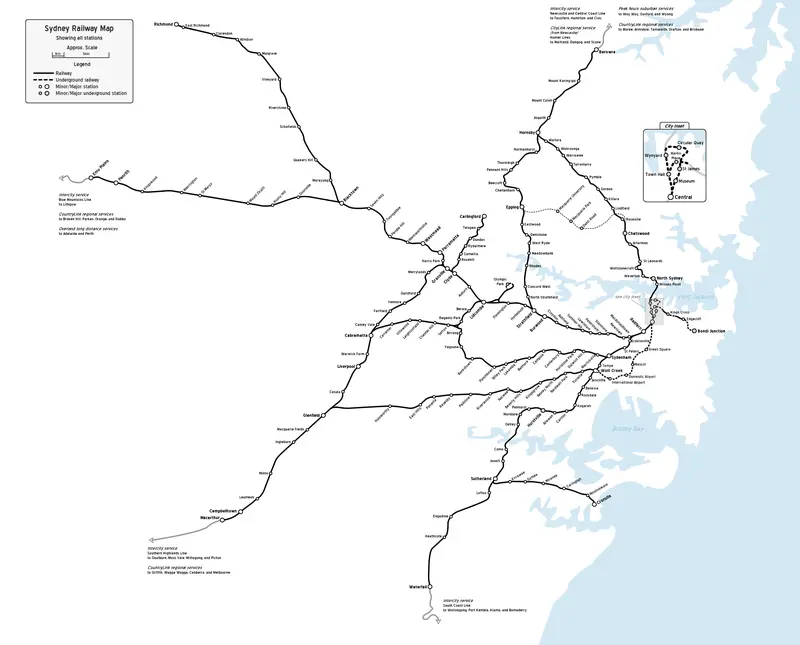 Map: Sydney Railway Map