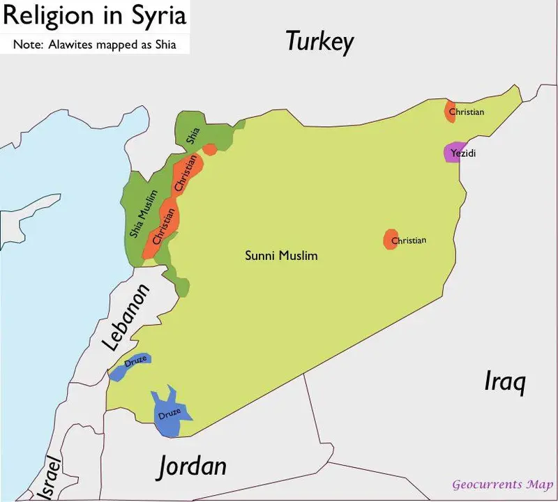 Map: Syriareligion Map