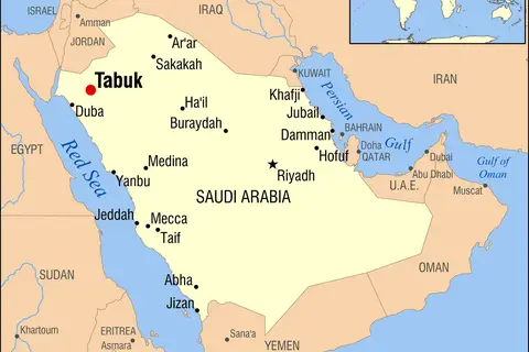 Map: Tabuk Saudi Arabia Locator Map