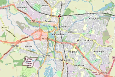 Map: Tamworth Map