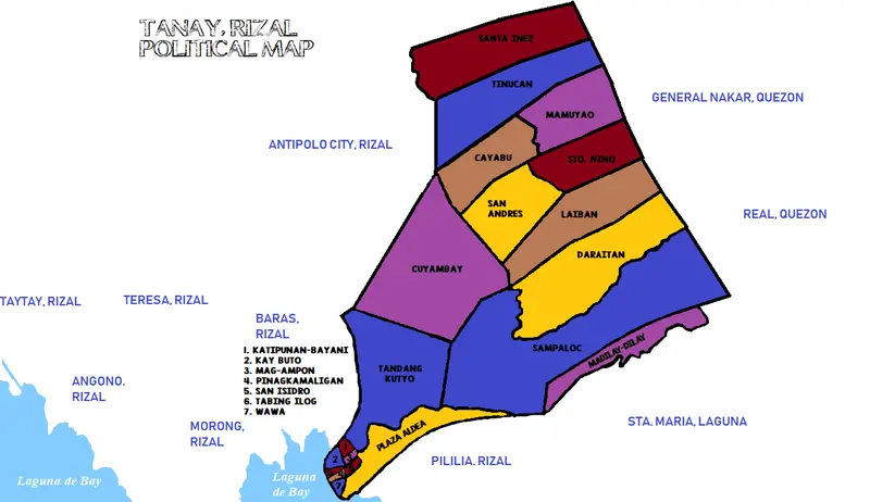 Map: Tanay Rizal Political Map