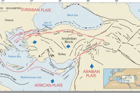 Map: Tectonic Map of Turkey