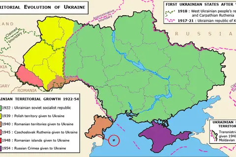 Map: Territoral evolution of Ukraine