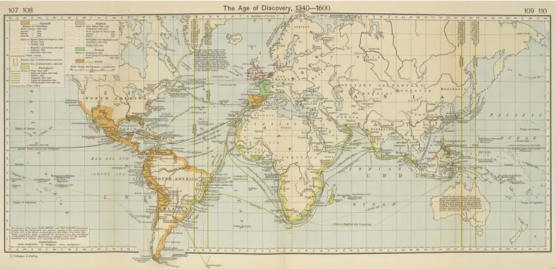 Map: The Age of Discovery 1340 – 1600