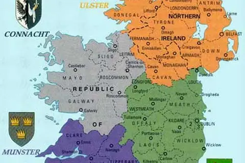 Map: The Four Provinces of Ireland